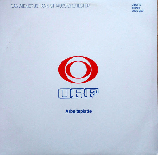 Wiener Johann Strauss Orchestra : ORF Arbeitsplatte JSO/10 (LP, Transcription)