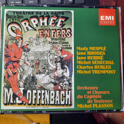 Jacques Offenbach - Mady Mesplé, Jane Rhodes, Jane Berbié, Michel Sénéchal, Charles Burles, Michel Trempont, Orchestre National Du Capitole De Toulouse Et Chœur Du Capitole De Toulouse, Michel Plasson : Orphée Aux Enfers (2xCD, Album, RE, RM + Box, Sli)