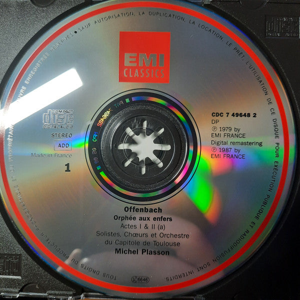 Jacques Offenbach - Mady Mesplé, Jane Rhodes, Jane Berbié, Michel Sénéchal, Charles Burles, Michel Trempont, Orchestre National Du Capitole De Toulouse Et Chœur Du Capitole De Toulouse, Michel Plasson : Orphée Aux Enfers (2xCD, Album, RE, RM + Box, Sli)