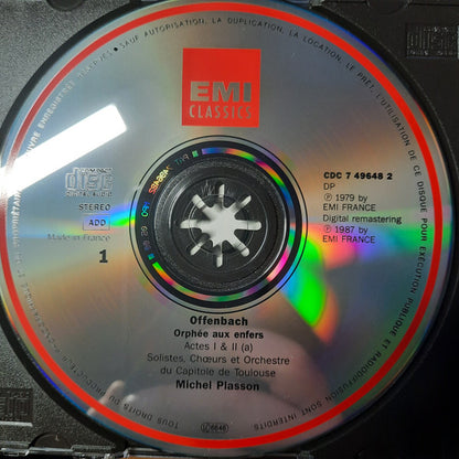 Jacques Offenbach - Mady Mesplé, Jane Rhodes, Jane Berbié, Michel Sénéchal, Charles Burles, Michel Trempont, Orchestre National Du Capitole De Toulouse Et Chœur Du Capitole De Toulouse, Michel Plasson : Orphée Aux Enfers (2xCD, Album, RE, RM + Box, Sli)
