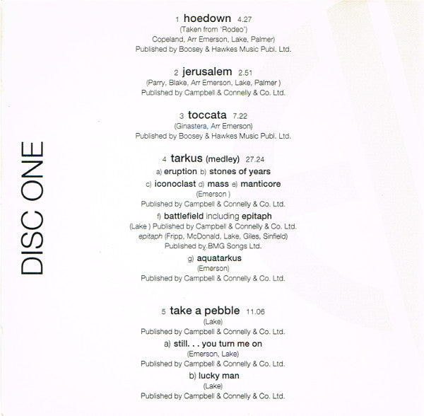 Emerson, Lake & Palmer : Welcome Back, My Friends To The Show That Never Ends ~ Ladies And Gentlemen (2xCD, Album, RE, RM)