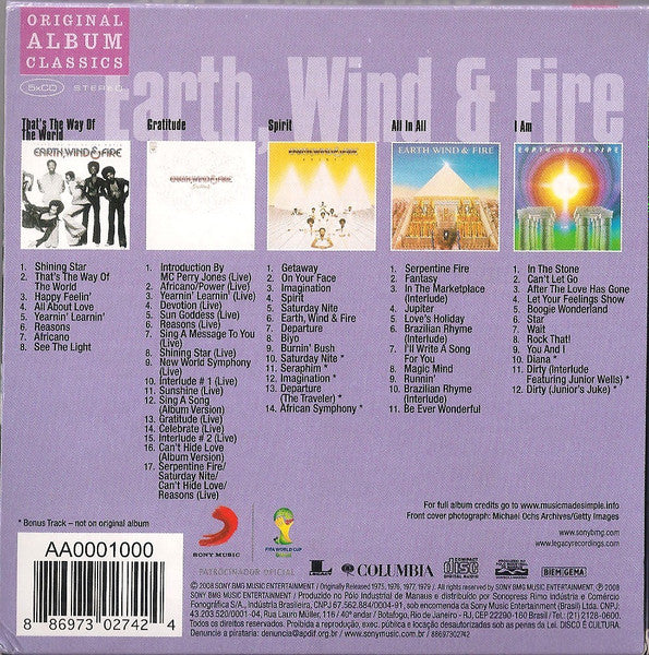 Earth, Wind & Fire : Original Album Classics (Box, Comp + CD, Album, RE + CD, Album, RE + CD, Al)