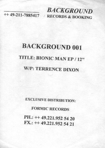 Terrence Dixon : Bionic Man EP (12", EP, W/Lbl)