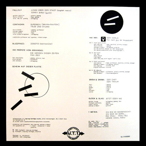 Various : Zebra Graz U.T.T. Compilation (LP, Comp)