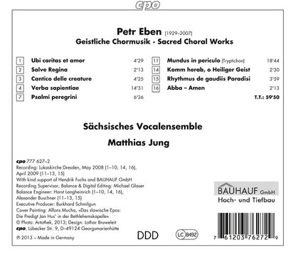 Petr Eben - Sächsisches Vocalensemble, Matthias Jung : Sacred Choral Works: Salve Regina (CD, Album)