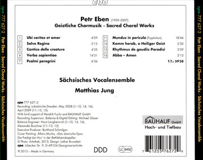 Petr Eben - Sächsisches Vocalensemble, Matthias Jung : Sacred Choral Works: Salve Regina (CD, Album)