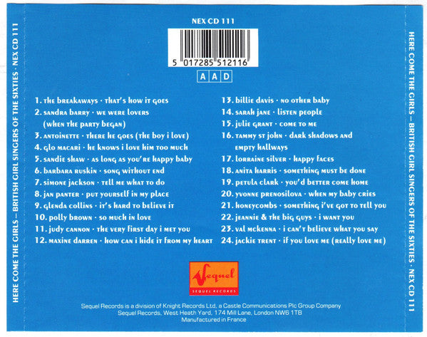 Various : Here Come The Girls (British Girl Singers Of The Sixties) (CD, Comp)