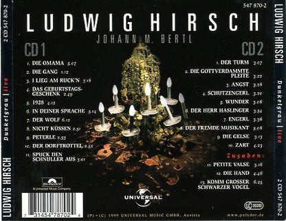 Ludwig Hirsch : Dunkelgrau - Live! (2xCD, Album)
