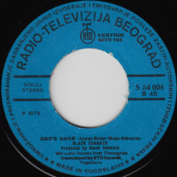 Black Sabbath : Gypsy (7", Single)