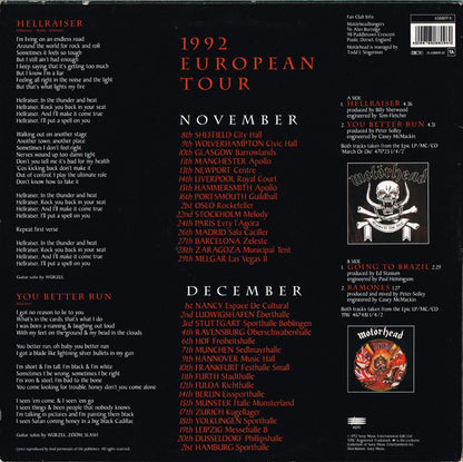 Motörhead : '92 Tour EP (12", EP)