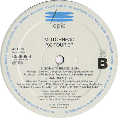 Motörhead : '92 Tour EP (12", EP)