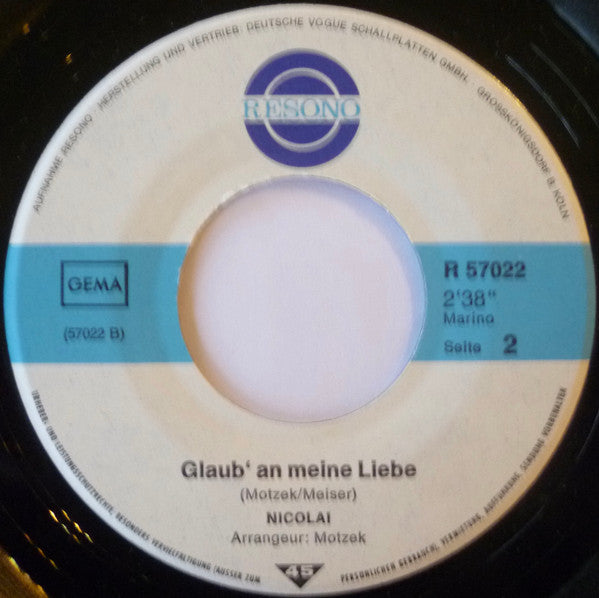 Nicolai (10) : Liebesbriefe (7", Single)