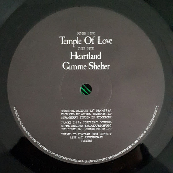 The Sisters Of Mercy : Temple Of Love (12", Single, Thu)