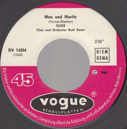 Suzie (2) : Max Und Moritz / Wenn Ich Mich Einmal Verliebe (7", Single)