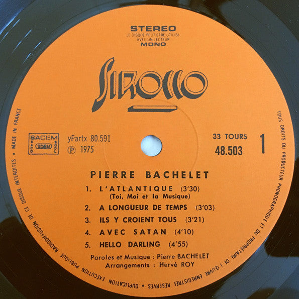 Pierre Bachelet : Pierre Bachelet (LP, Album)
