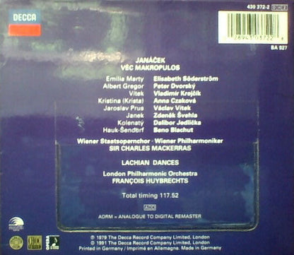 Leoš Janáček, Elisabeth Söderström, Peter Dvorský, Beno Blachut, Wiener Staatsopernchor, Wiener Philharmoniker, Sir Charles Mackerras : Věc Makropulos (2xCD, Album, RE, EDC + Box)
