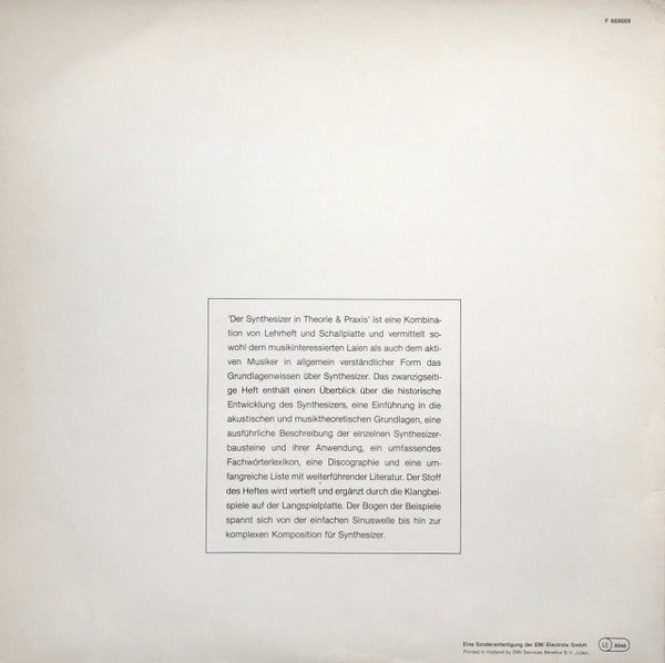 Matthias Becker : Der Synthesizer In Theorie Und Praxis (LP)