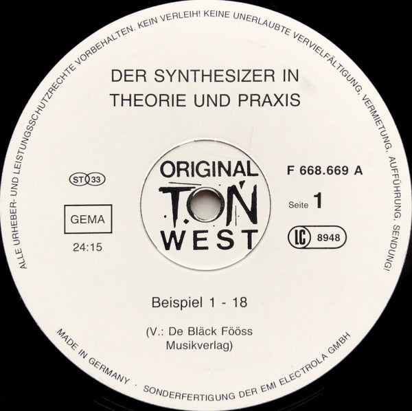 Matthias Becker : Der Synthesizer In Theorie Und Praxis (LP)