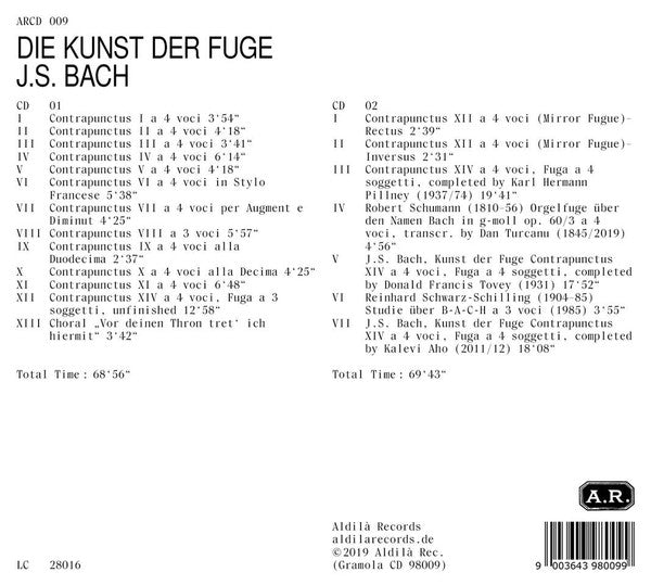 J.S. Bach*, Salzburg Chamber Soloists* & Christoph Schlüren : Die Kunst Der Fuge (2xCD, Album)