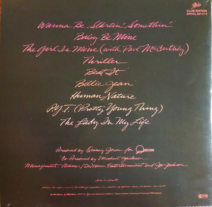 Michael Jackson : Thriller (LP, Album, Club, Gat)