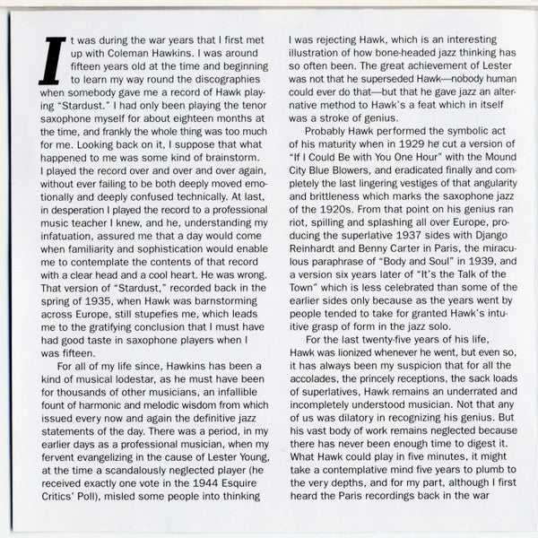 Coleman Hawkins : Sirius (CD, Album, RE, RM)