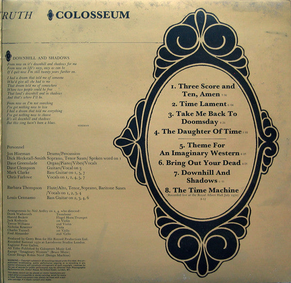 Colosseum : Daughter Of Time (LP, Album, Big)
