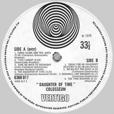 Colosseum : Daughter Of Time (LP, Album, Big)