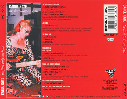 Carol Kaye Featuring Joe Pass, Ray Brown, Mark Soskin, Joe Sample, Tom Scott : The First Lady On Bass (CD, Album)