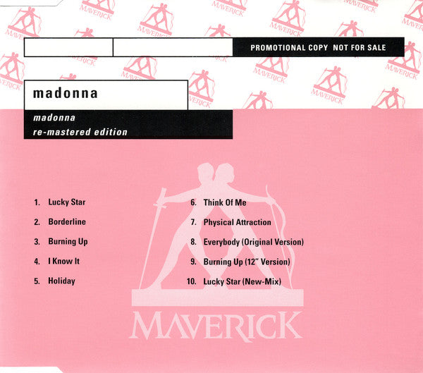 Madonna : Madonna Re-Mastered Edition (CD, Album, Promo, RE, RM)