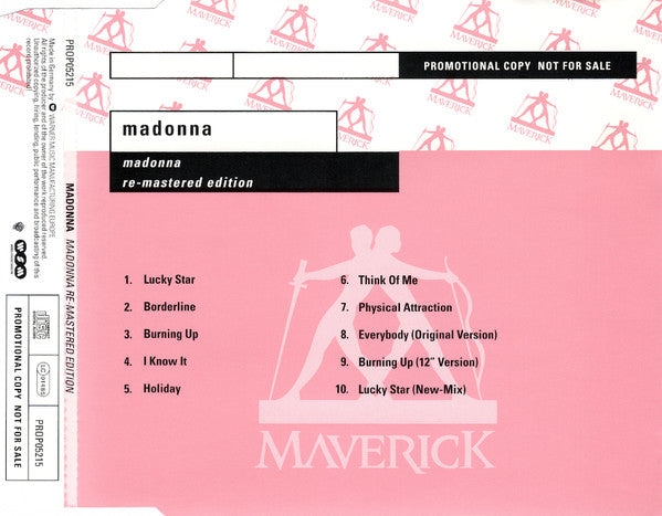Madonna : Madonna Re-Mastered Edition (CD, Album, Promo, RE, RM)