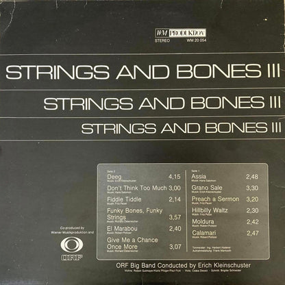Erich Kleinschuster, ORF Big Band : Strings & Bones III (LP, Album)