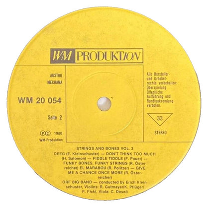 Erich Kleinschuster, ORF Big Band : Strings & Bones III (LP, Album)