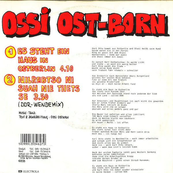 Ossi Ost-Born : Es Steht Ein Haus In Ostberlin (7", Single)