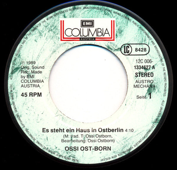 Ossi Ost-Born : Es Steht Ein Haus In Ostberlin (7", Single)