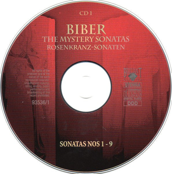 Heinrich Ignaz Franz Biber - Walter Reiter, Ensemble Cordaria : The Mystery Sonatas / Rosenkranz-Sonaten (2xCD)