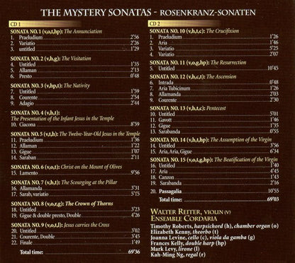 Heinrich Ignaz Franz Biber - Walter Reiter, Ensemble Cordaria : The Mystery Sonatas / Rosenkranz-Sonaten (2xCD)