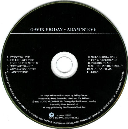 Gavin Friday : Adam 'n' Eve (CD, Album, RE)