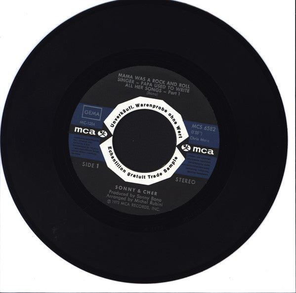 Sonny & Cher : Mama Was A Rock And Roll Singer - Papa Used To Write All Her Songs (7", Promo)