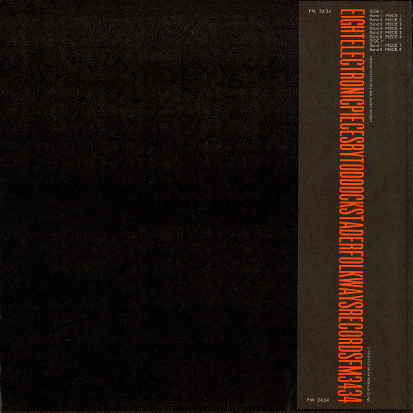 Tod Dockstader : Eight Electronic Pieces (LP, Album, RE)