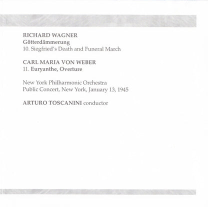 Arturo Toscanini - Joseph Haydn, Ottorino Respighi, Jean Sibelius, Richard Wagner, Carl Maria von Weber, New York Philharmonic : Gala Concert For The Benefit Of The Pension Fund (CD, Mono)