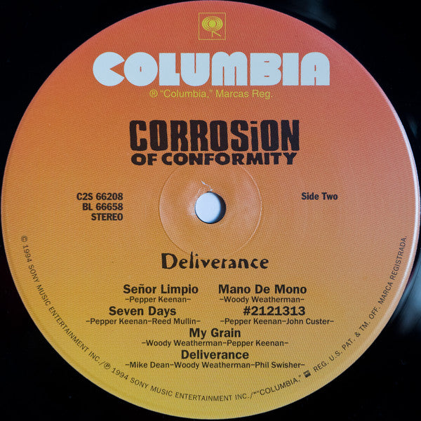 Corrosion Of Conformity : Deliverance (LP + LP, S/Sided, Etch + Album)