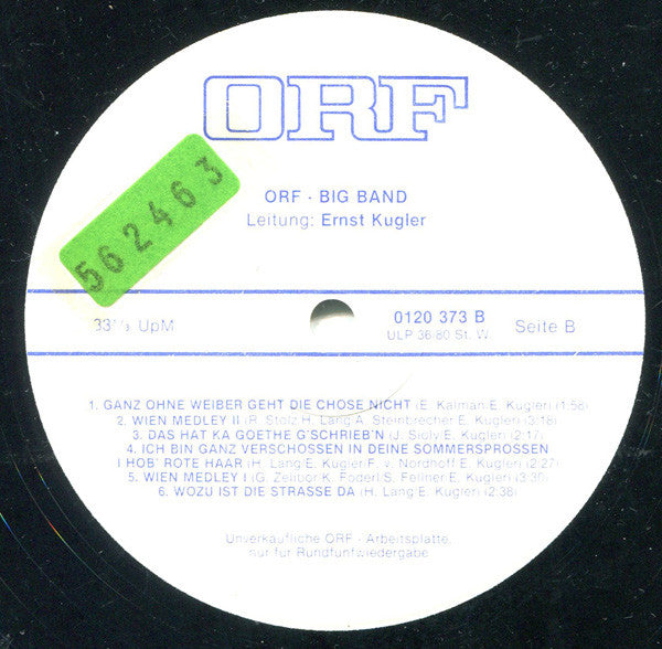 ORF Big Band ; Leitung: Ernst Kugler : ORF Arbeitsplatte 36/80 (LP, Transcription)