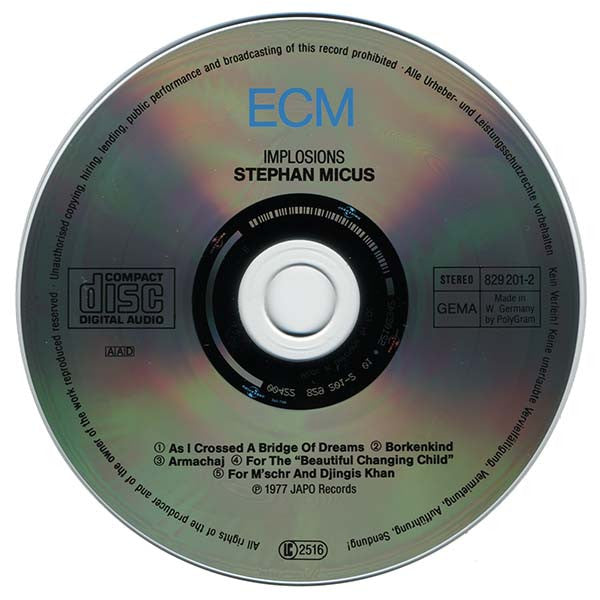 Stephan Micus : Implosions (CD, Album, RE)