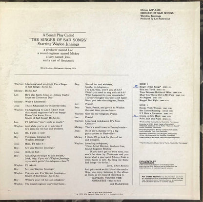 Waylon Jennings : Singer Of Sad Songs (LP, Album, Ind)