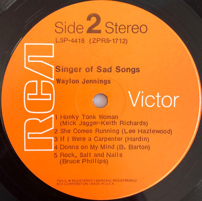 Waylon Jennings : Singer Of Sad Songs (LP, Album, Ind)