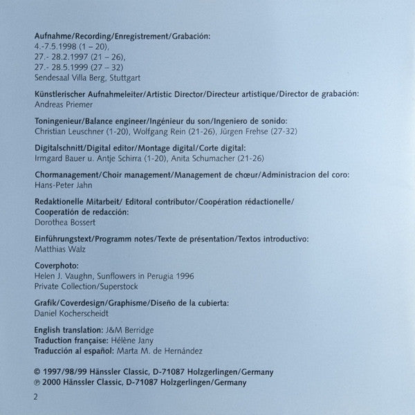 Robert Schumann - SWR Vokalensemble Stuttgart, Rupert Huber (2) : Romanzen Und Balladen Für Chor (CD)