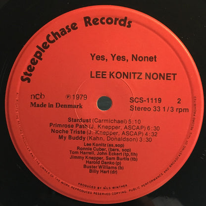 Lee Konitz Nonet : Yes, Yes, Nonet (LP, Album)
