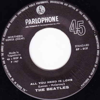 The Beatles : All You Need Is Love (7", Single)