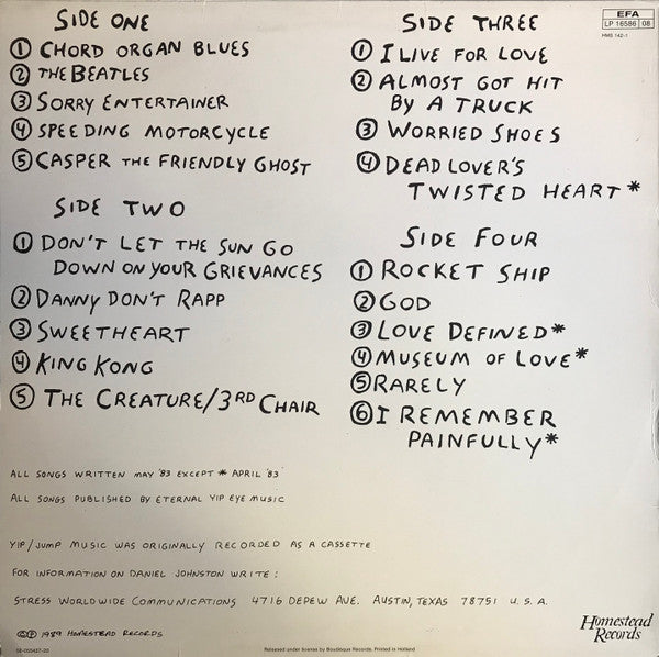 Daniel Johnston : Yip / Jump Music (2xLP, Album, RE)