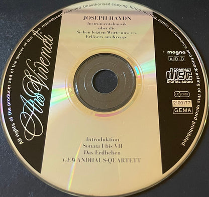 Haydn*, Gewandhaus-Quartett* : Die Sieben Letzten Worte Unseres Erlösers Am Kreuze Op.51 Nr. 1-7 Hob XX/1 B (CD)